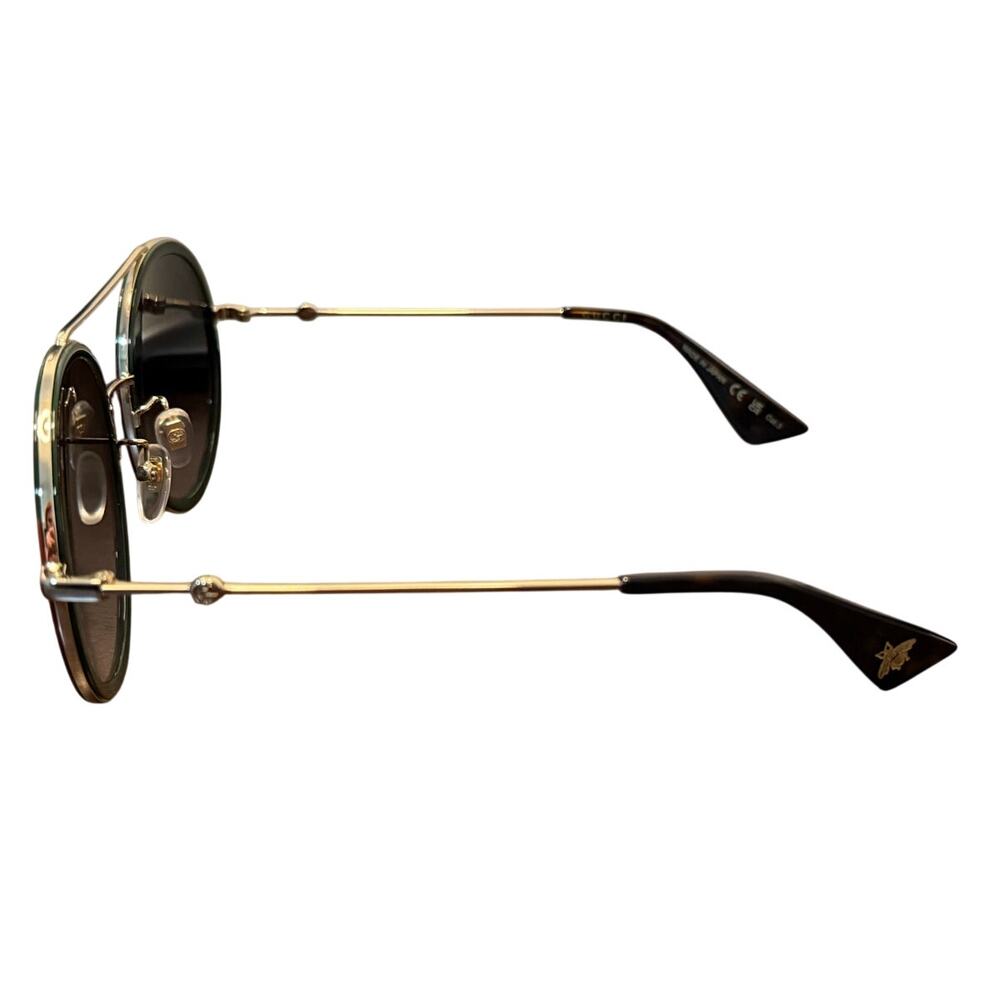 Gucci Red/Green Gradient Round Sunglasses, Gold Frame, NIB560 - Picture 7 of 9